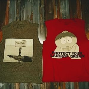 MARC JACOBS 2 Sleeveless T-Shirts Large Limited Ed